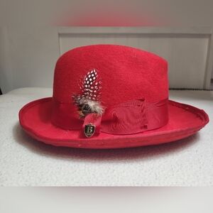 Bruno Capelo Luxury dress hat Headwear Australian Wool Godfather Fancy Size M